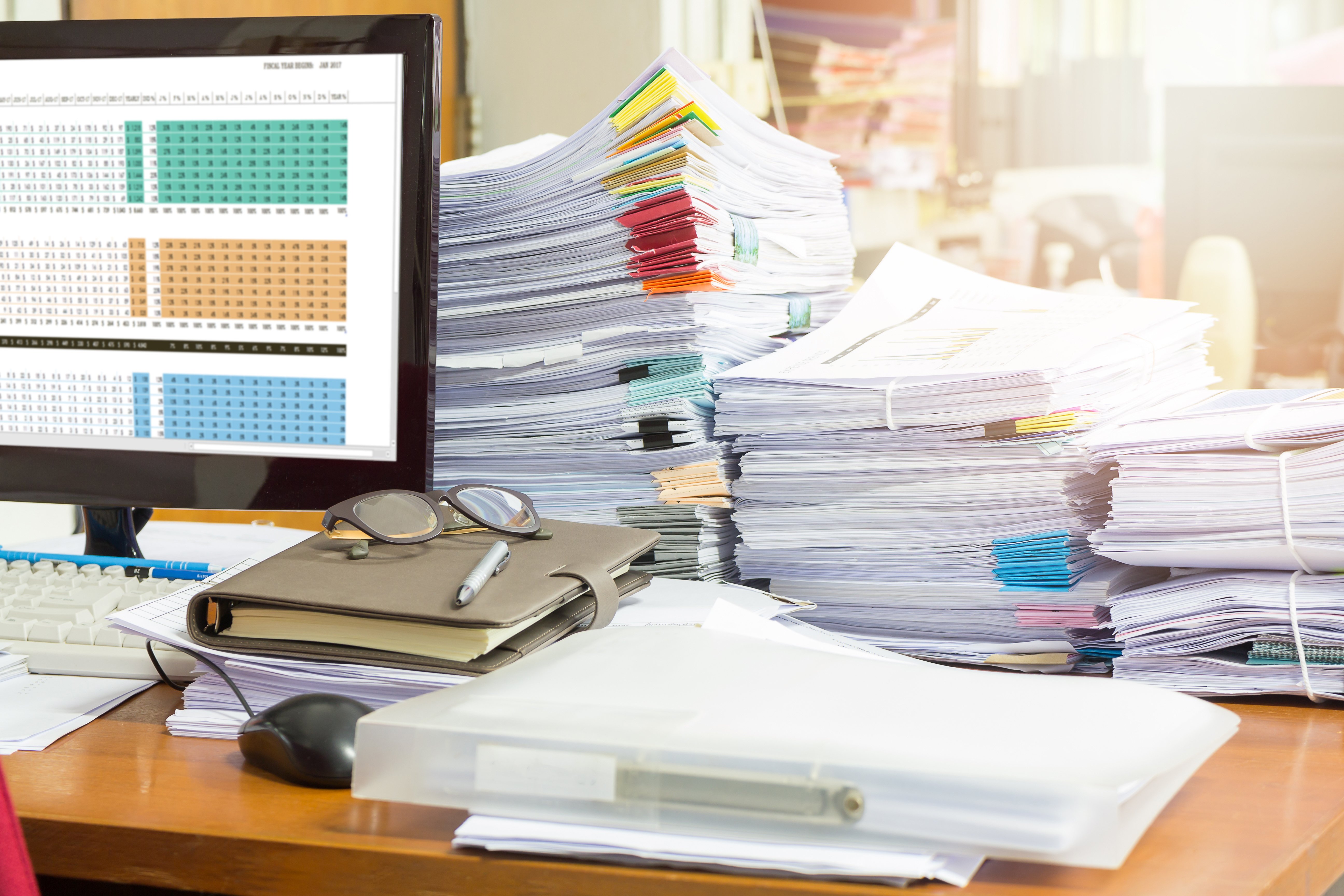 Paper stacks and spreadsheets